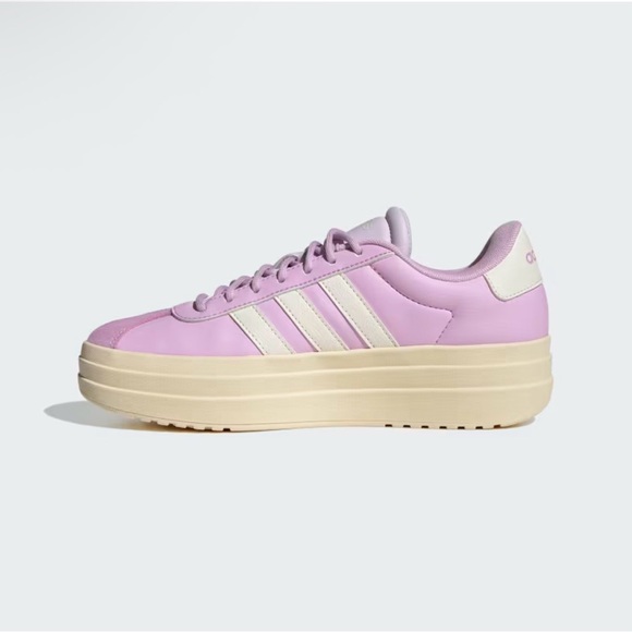 Adidas Women’s VL Court Bold Shoes Size 9 Bliss Lilac / Off White / Ice Lavender - Picture 6 of 8